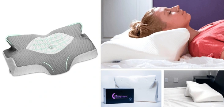 lady enjoying a proper sleep thanks to DreamyFoam pillow